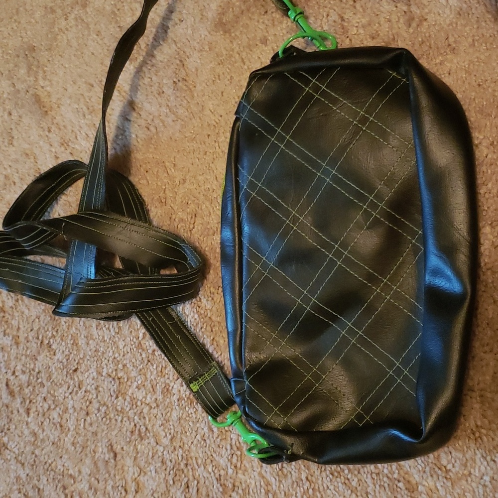 Handmade faux leather purse